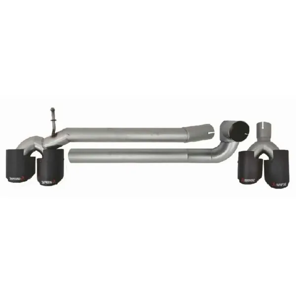 Exhaust Tips Tail Pipe Midpipe Muffler With Clamp Akrapovic Carbon Fiber Look M Sport M4 Style F10/18-035 Gc CC-9108 Compatible With Bmw 5 Series F10 2010-2017