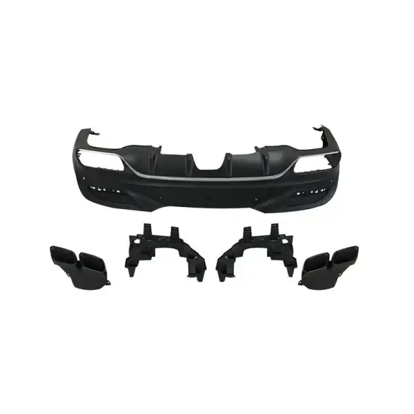 Modified Bumper Diffuser with Exhaust Pipe After Lip Compatible With Mercedes-Benz GLE Class COUPE GLE 63 AMG
