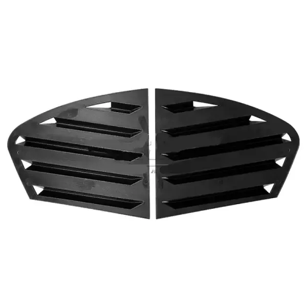 Rear Window Shutter Cover Trim Window Louver Side Vent Trim Glossy Black AR-BMW-0218 CC-3623 Compatible With Bmw 5 Series G30 2017-2024