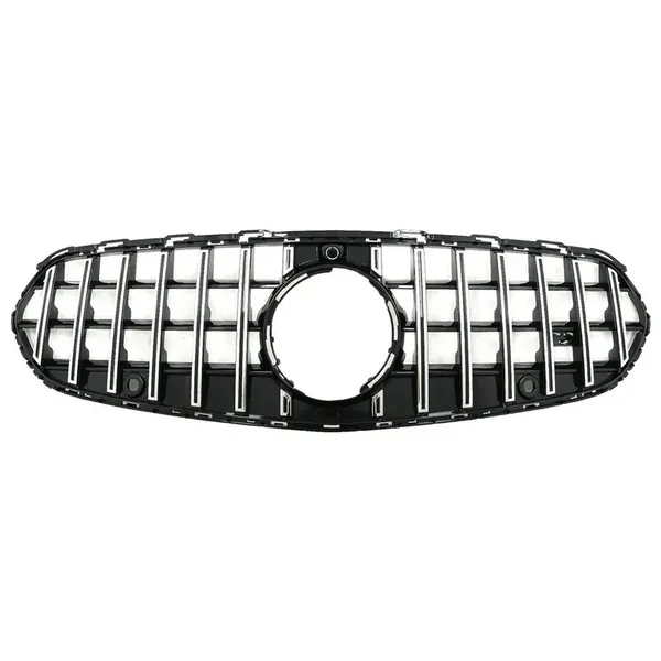 Upgraded Front Bumper Racing Mesh Show Grille With Camera Hole Gtr Silver CC-7254 Compatible With Mercedes Benz C Class W206 C206 2023
