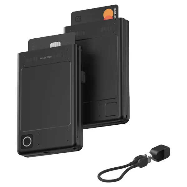 Green Lion Wallet 5000mAh Power Bank - Black