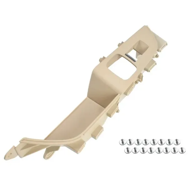 Inner Interior Door Pull Handle Window switch Cover Armrest Assembly Trim Rear Oyester Left 51427466777 B CC-6657 Compatible With Bmw 6 Series G32 2017-2022