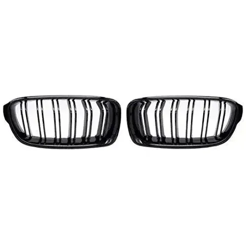3 Series Grill F30 M3 Style Kidney Grill Grille Bumper Grill 2012-2018 Glossy Black CC-1543 Compatible With BMW 3 Series