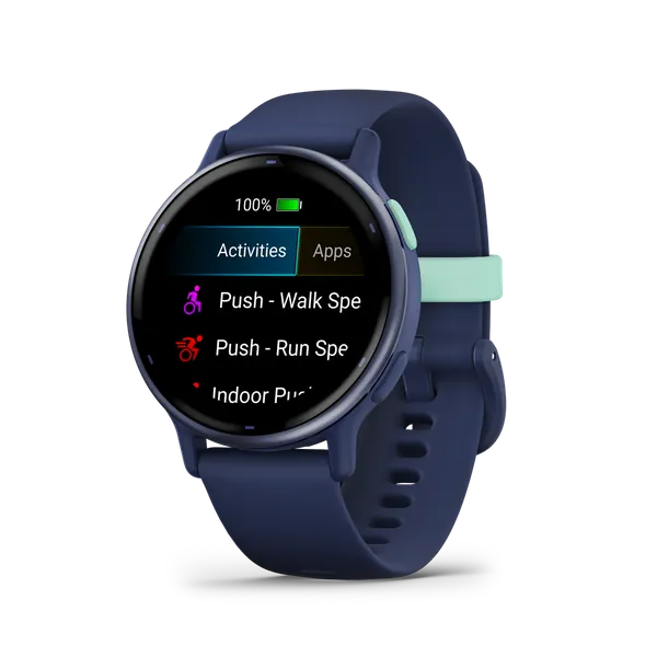 Garmin Vivoactive 5 - Metallic Navy Aluminum Bezel with Navy Case and Band