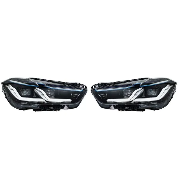 Front Upgraded Head Light Lamp Xenon Headlight Retrofit Upgrade Modified Led Drl Hid Laser Style For Xenon Car CC-8167 Compatible With Bmw X1 F48 2016-2019
