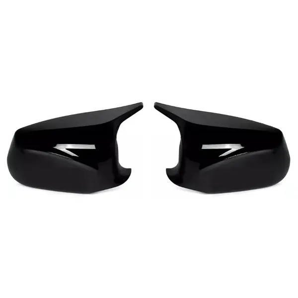 Side Rear View Case Door Wing Cap Shell Housing Mirror Covers Glossy Black CC-5945 Compatible With BMW 5 Series F10 2010-2013 Pre LCI M3 M4 M5 M6 M7