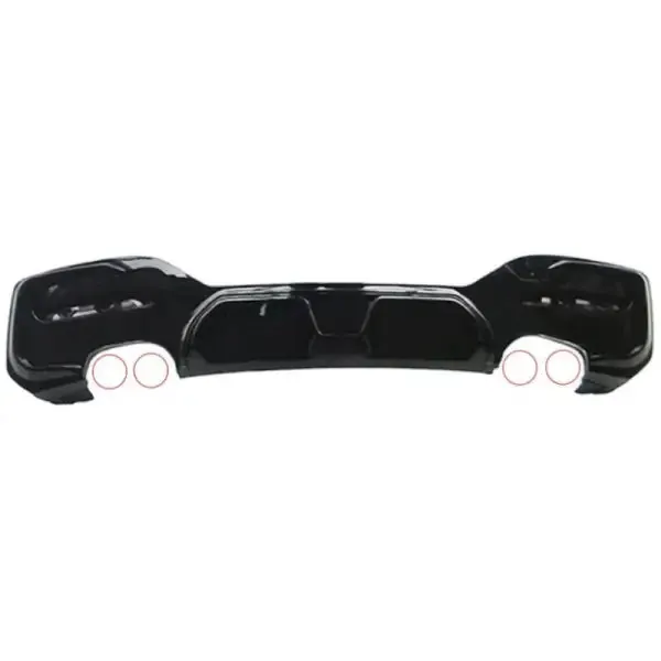 Rear Lip Diffuser Rear Diffuser F20 Lci After Lip Glossy Black Cs 00-00 Dual Side Dual CC-3195 Compatible With BMW 1 Series F20 Lci 2015-2019