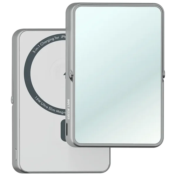 Green Lion Mirror Bank 10000mAh MagSafe Power Bank - Silver