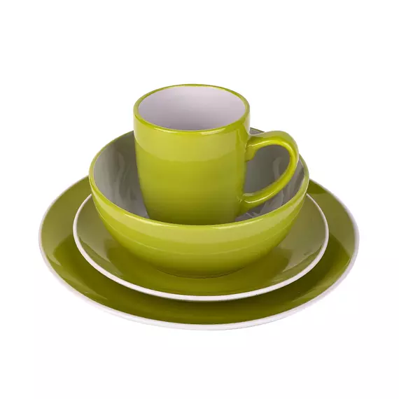 Nadstar1 Dinner Set 16pcs Porcelain Mug 4pcs , Plate 4pcs , Bowl 4pcs , Soup Plate 4pcs N-2023022