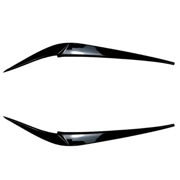 Front Headlight Eyebrow Lip Splitter Skirts Flag Zst-309 Gb Glossy Black CC-4042 Compatible With BMW X3 G01 X4 G02 2019-2024