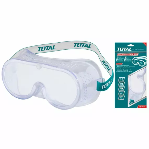 Total Safety Goggles High Impact Polycarbonate Lenses Clear TSP302