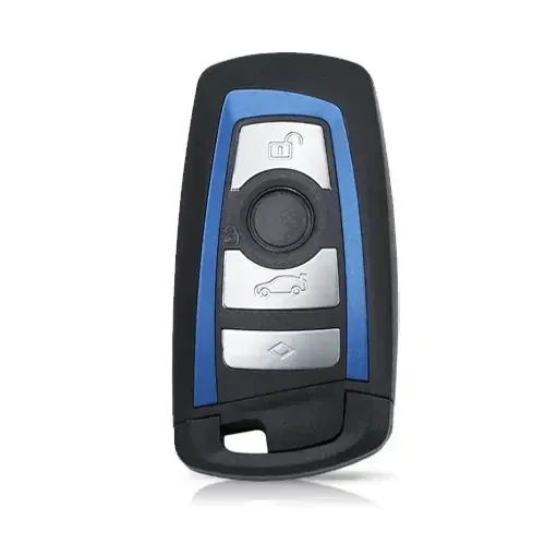 Upgrade Key Cover Case To New Style Car Key Cover Shell With Blade 4 Button Blue Bm-ks-28 CC-9434 Compatible With BMW 1 2 3 4 5 6 7 X1 X3 X4 X5 X6 X7 Z4 Series