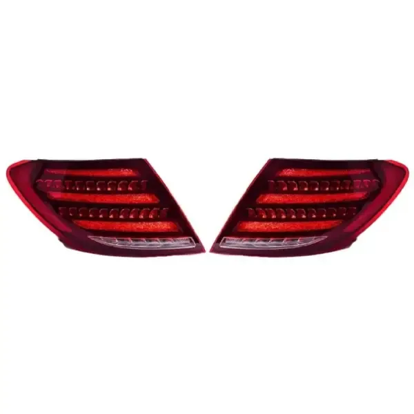 Rear Upgraded Tail Light Lamp Xenon Taillight Retrofit Upgrade Modified Led Drl Hid Laser Red Maybach Style CC-5761 Compatible With Mercedes Benz C Class W204 2007-2014