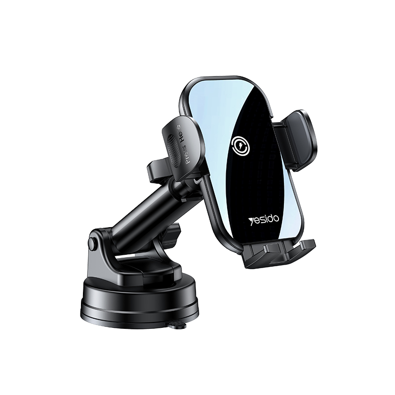 Yesido C197 15W Fast Charging Wireless Car Charger | 360 Rotating Suction Cup Air Vent | Phone Holder