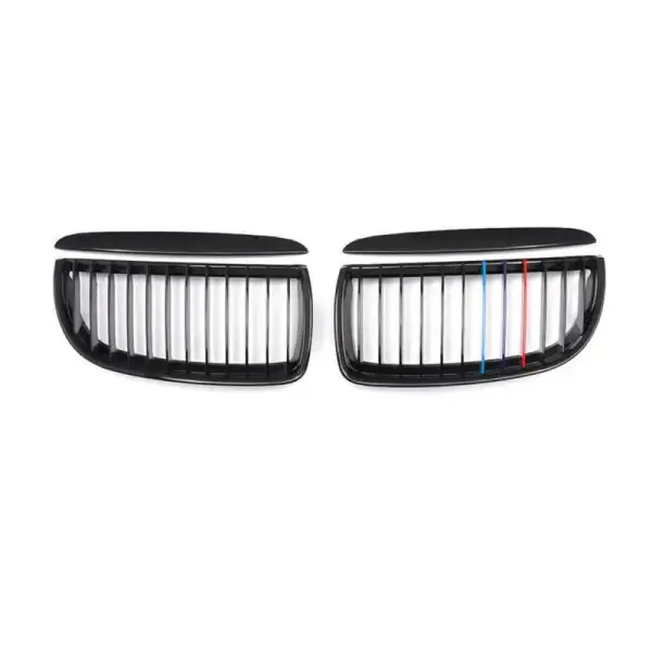 Front Bumper Show M3 Sports Grill tri Colour Single Bar CC-3073 Compatible With Bmw 3 Series E90 2005-2007 Pre Lci