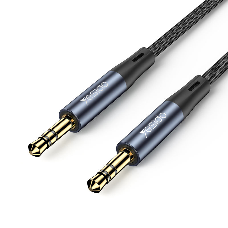 Yesido YAU39 1Meter Nylon Braided | 3.5Mm To 3.5Mm Jack plug speakers connection | Aux Auxiliar Audio Cable