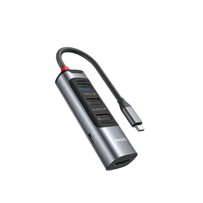Yesido HB22 5 IN 1 USB C HUB | PD 100W For Laptop Tablet Mobile Phone Support OTG Function Adapter
