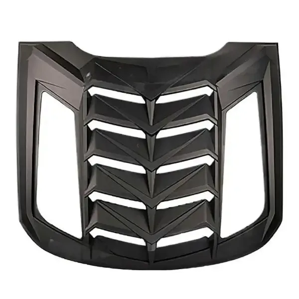 Rear Window Louver Windshield Scoop Sun Shade Cover Vent Carbon Fiber Look C CC-5284 Compatible With Ford Mustang 2015-2023