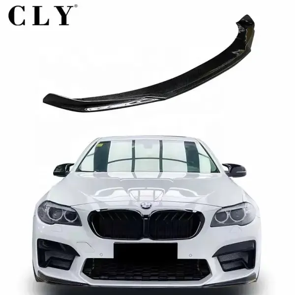 Front Lip Facelift 2021 M5 Front Bumper Lip CS Carbon Fiber Anterior Lip Compatible With 2010-2017 BMW 5 Series F10 F18