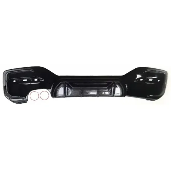 Rear Lip Diffuser Rear Diffuser After Lip Carbon Fiber Look Jj 00- Single Side Dual CC-3191 Compatible With BMW 1 Series F20 LCI 2015-2019