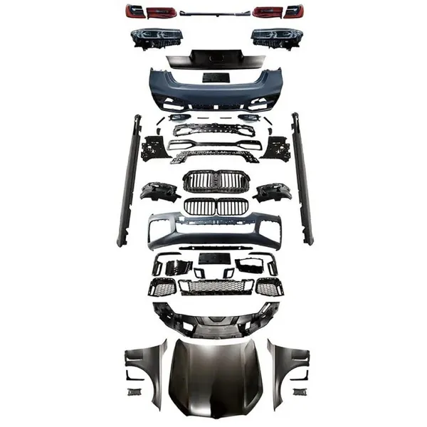 M760 Upgrade Facelift Conversion Bodykit Bumper Hood Trunk Headlight Taillight CC-6341 Compatible With BMW 7 Series G12 G70 2016-2020 To G12 G70 LCI 2021+