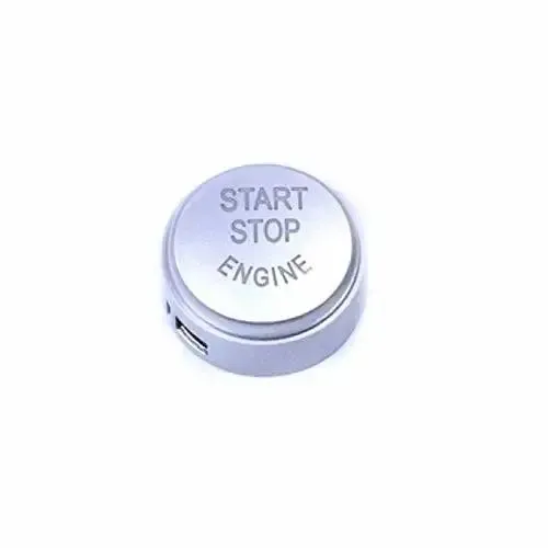 Start Stop Button Suitable With Car Without Auto Off Button Silver CC-590 Compatible With BMW 5 Series 2010-2012, 7 Series F02 2009-2013