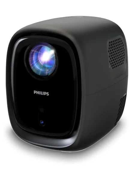 Philips NeoPix 130, Home Theater Projector, Advanced Image Correction, Full HD 720p, Advanced LED Light Source, Wi-Fi Mirror Mode, Stereo Sound, Connected Operating System, Black NPX130C/INT Black