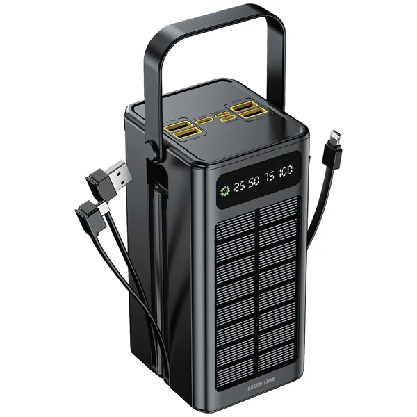 Green Lion Solar X 60000mAh Power Bank PD 20W - Black