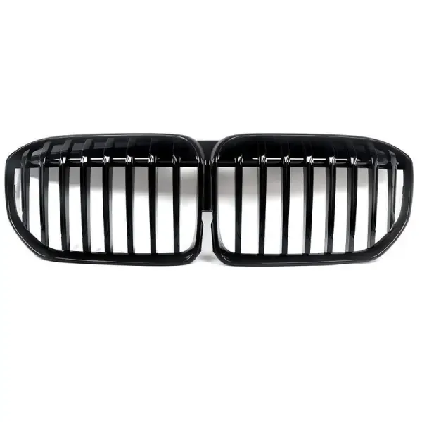 Front Bumper Show Grill Glossy Black Single CC-3094 Compatible With Bmw 7 Series G12 Lci 2019+