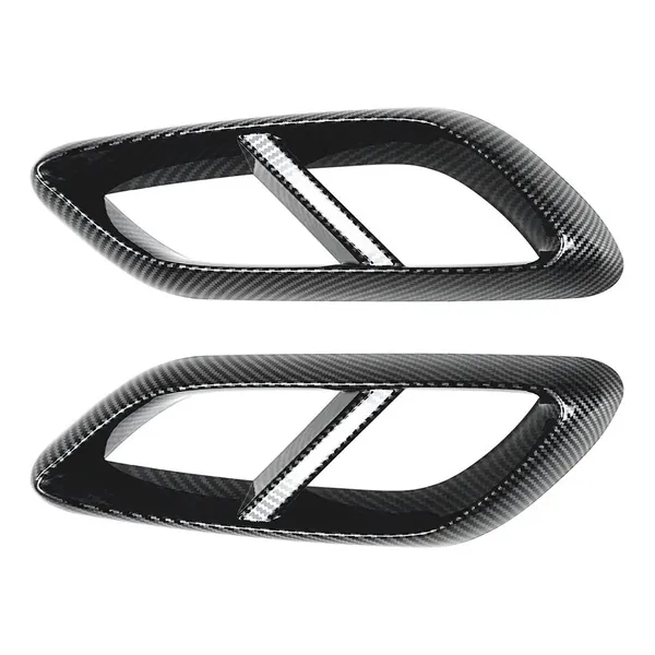 Rear Exhaust Pipe Muffler Tip End Cover Trim Frame Carbon Fiber Look Zst-681 Cf CC-6007 Compatible With Mercedes Benz E Class W214 2024+ Amg