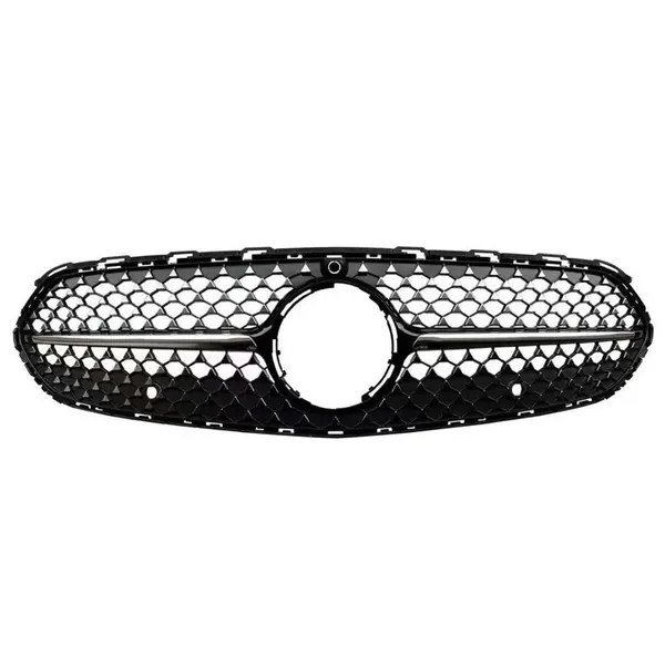 Upgraded Front Bumper Racing Mesh Show Grille With Camera Hole Diamond Black CC-7255 Compatible With Mercedes Benz C Class W206 C206 2023