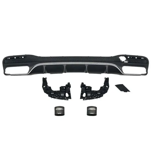 Rear Bumper Upgrade Convert To Gls63 Amg After Rear Lip Diffuser Gc W166-005 CC-9626 Compatible With Mercedes Benz Gls W166 X166 2016-2019