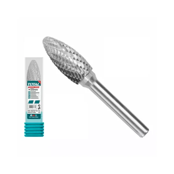 Total Drill Bit Tungsten Carbide Rotary Burrs, Shank 6mm Head 8mm TAKC1002