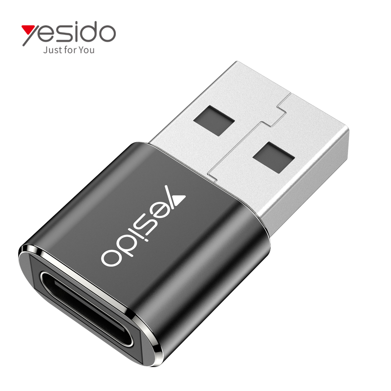 Yesido GS09 Mini Aluminum Alloy Usb Type-c U-Disk Card Reader Mouse Convert OTG Adapter