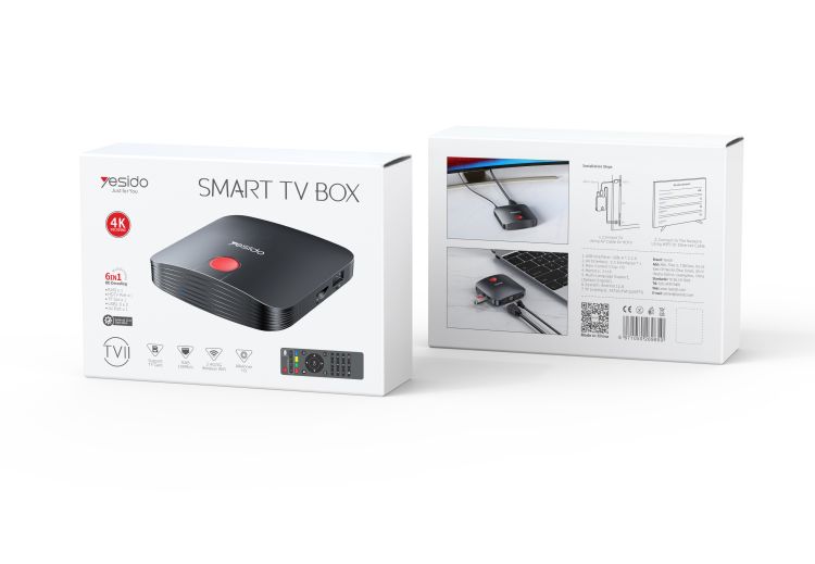 Yesido TV11 Android Settop OTT Set Top Box Smart TV Android Media Player 4K 5G Box