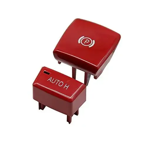 Parking Break Switch Cover Red 6131 9148 508-1 61319148508-2 61319148508-h-2 CC-2170 Compatible With BMW X5 E70 2007-2013 X6 2008-2014