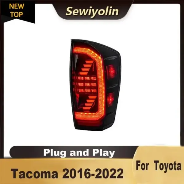 LED Trailer Lights Tail Lamp Rear DRL Signal Automotive Plug and Play Compatible With Toyota Tacoma 2016-2022