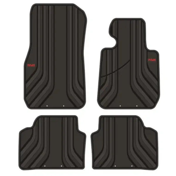 Special Rubber Car Floor Foot Mats Waterproof Anti Skid Carpets Black CC-3056 Compatible With Bmw 3 Series F30 F34 2012-2018