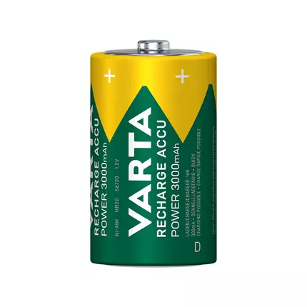 Varta Rechargeable Battery 3000mAH D 2pcs 8270