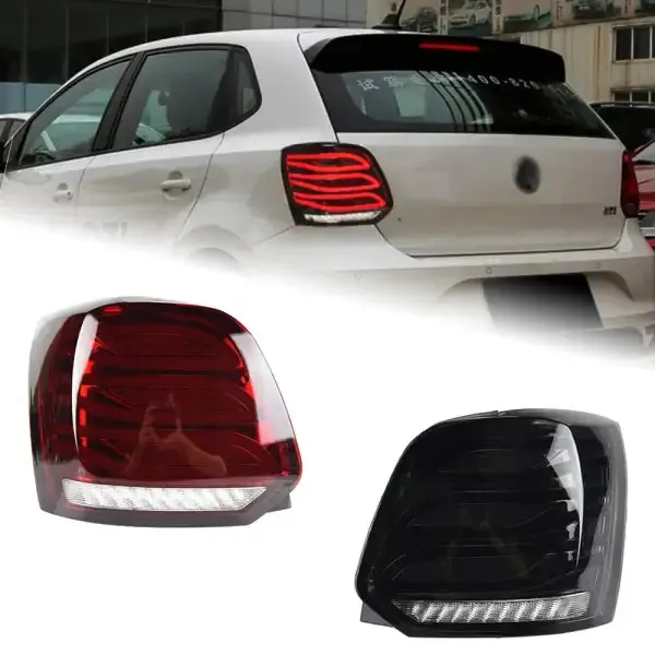 UPGRADED MODIFIED Q2 STYLE DYNAMIC LED REAR LIGHT TAILLIGHT TAIL LIGHT LAMP TAILLAMP PLUG N PLAY 002 Compatible With VOLKSWAGEN VW POLO 2011-2023