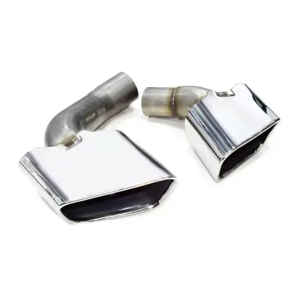 Rear Exhaust End Tip Square Muffler Tip Car Exhaust Pipe X Series Tailpipe M Sport Chrome CC-8250 Compatible With Bmw X5 F15 2014-2018