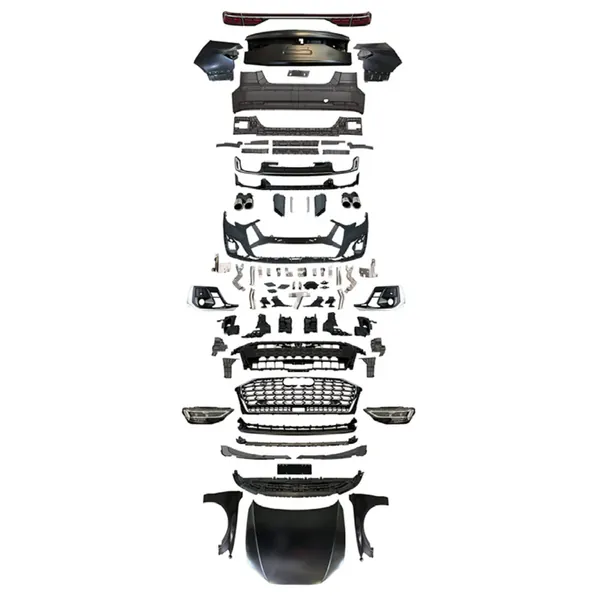 Upgrade Facelift Matrix Conversion Bodykit Bumper Hood Trunk Headlight Taillight CC-6317 Compatible With Audi A8 D4 2010-2017 To 2018+ S8 D5pa