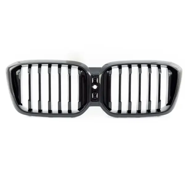Front Bumper Show Grill Glossy Black Single CC-3113 Compatible With Bmw X3 G01 Lci 2022+