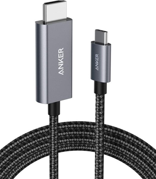 Anker USB Type-C to HDMI Cable 4K 60Hz | 1.8m Nylon Plug & Play | Black