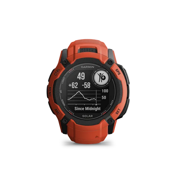 Garmin Instinct 2X, Solar - Flame Red