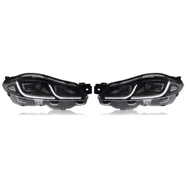 Upgraded Head Light Lamp Xenon Headlight Retrofit Upgrade Modified Led Drl Hid 2018 Style For With Afs Car CC-5162 Compatible With Jaguar Xj Xjl 2010-2016