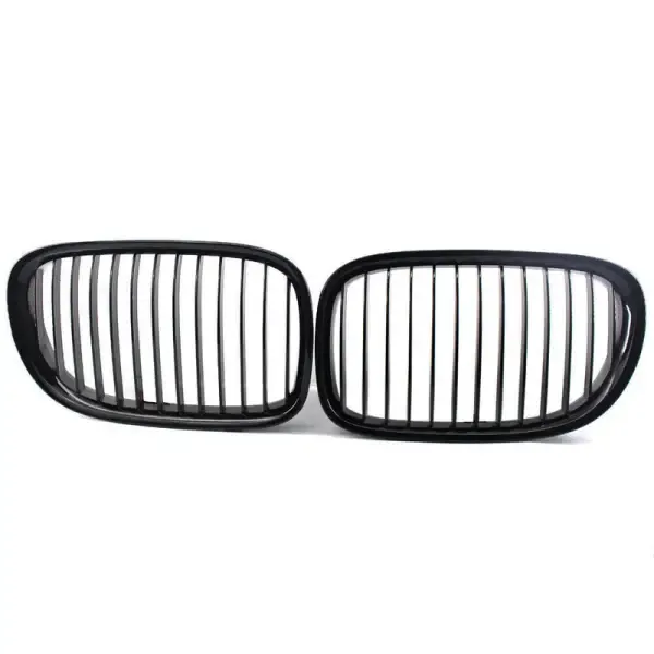Front Bumper Show Grill Glossy Black Single CC-3093 Compatible With Bmw 7 Series F02 2009-2015