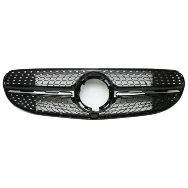 Front Bumper Panamericana Grill Dynamic Diamond Black Lci CC-1770 Compatible With Mercedes Glc W253 X256 2020-2023
