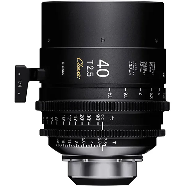 Sigma 40mm T2.5 FF Classic Cine Prime with /i Technology (PL Mount, Meters)