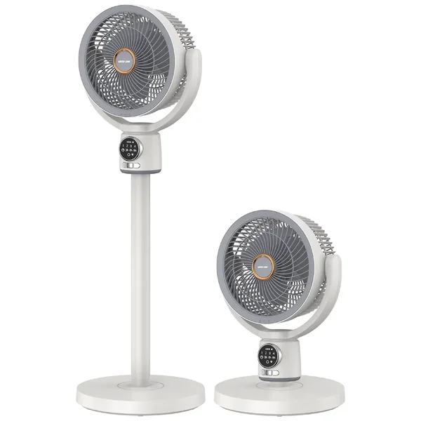 Green Lion Quad Flex Fan Rechargeable 8-Inch 3-Blade - White